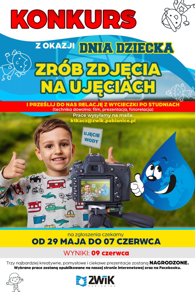 Konkurs z okazji Dnia Dziecka „ZRÓB ZDJĘCIA NA UJĘCIACH”.